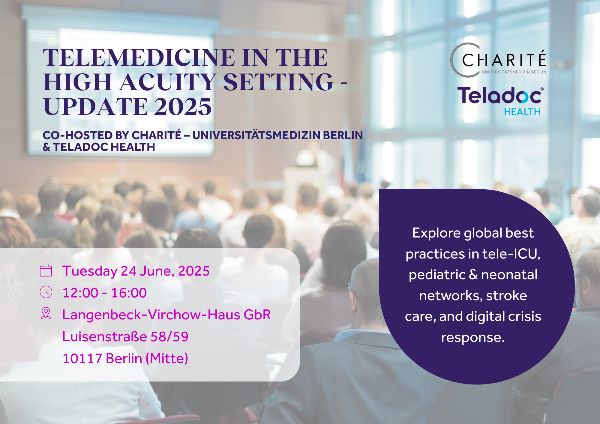 Veranstaltung: Telemedicine in the High-Acuity Setting — Update 2025 - Teladoc Health Germany